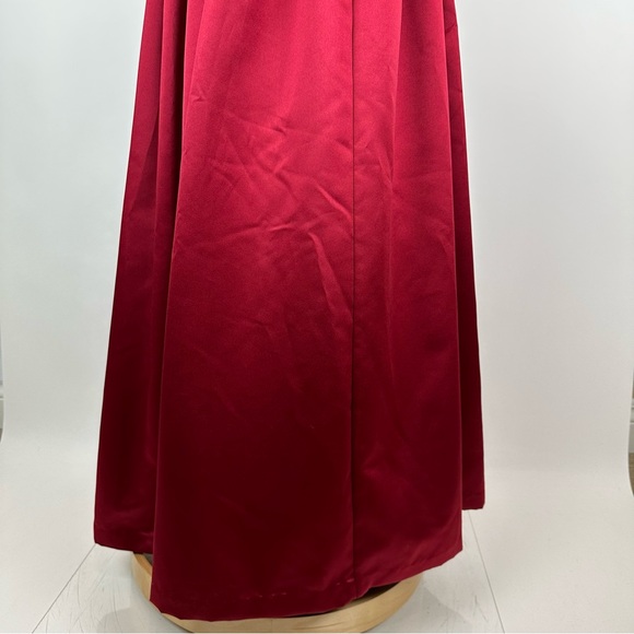 Jessica McClintock x Cache 90’s Vintage Crushed Velvet Satin Skirt Dress Size 10 - Picture 10 of 15